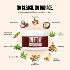 oVertone Hair Mask with ingredients displayed