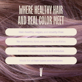 oVertone Lilac Lotus conditioner on hair strands
