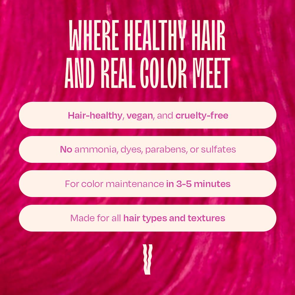 oVertone Magenta Majesty Color Depositing Conditioner in shower setting