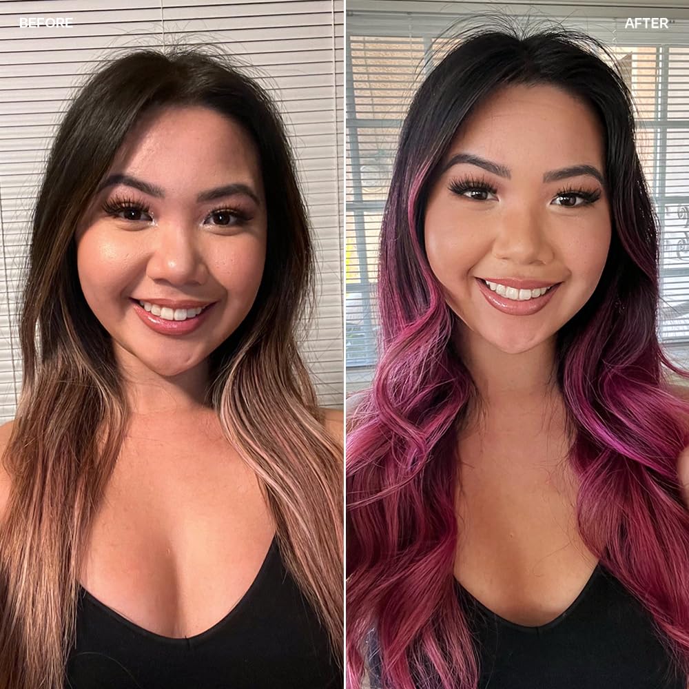 oVertone Magenta Majesty Color Depositing Conditioner texture close-up