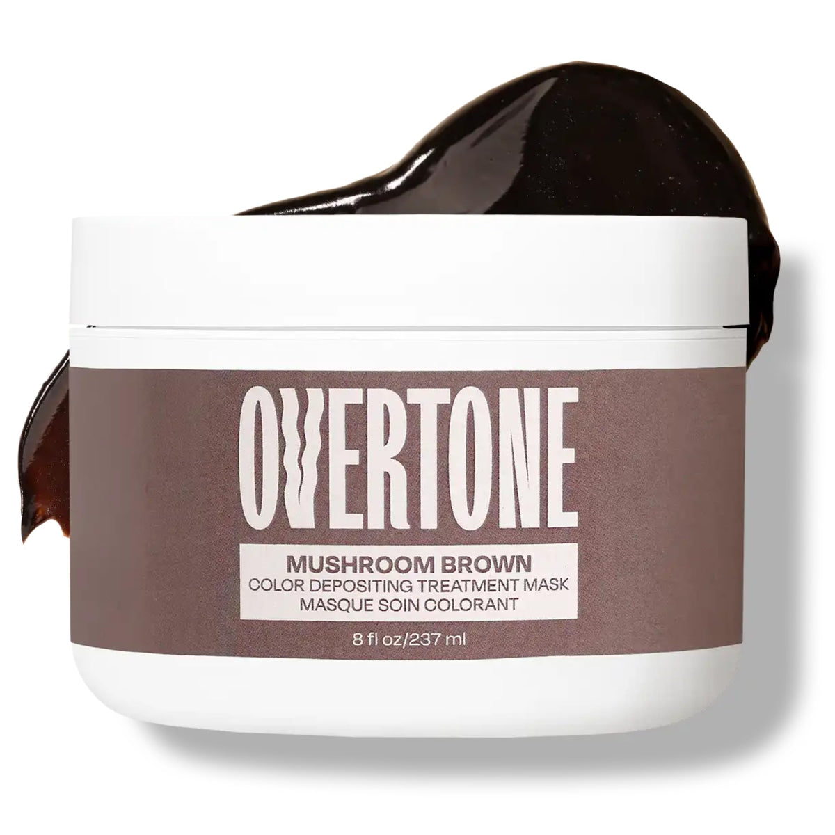 oVertone Mushroom Brown Hair Mask front view with packaging