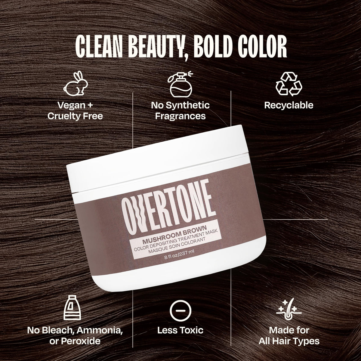 oVertone Mushroom Brown Hair Mask ingredients list