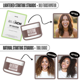 oVertone Mushroom Brown Hair Mask with hair care products