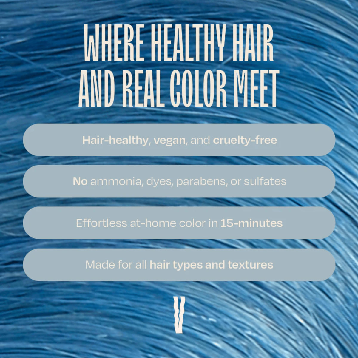 oVertone Pastel Teal Hair Mask packaging with ingredients