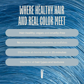 oVertone Pastel Teal Hair Mask packaging with ingredients