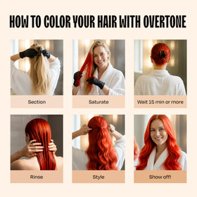 oVertone Poppy Orange Hair Mask after application results