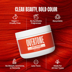 oVertone Poppy Orange Hair Mask application process