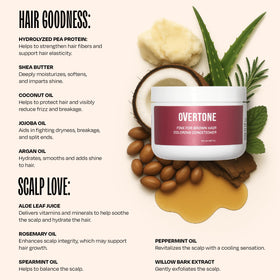 oVertone Raspberry Pink Hair Mask texture close-up