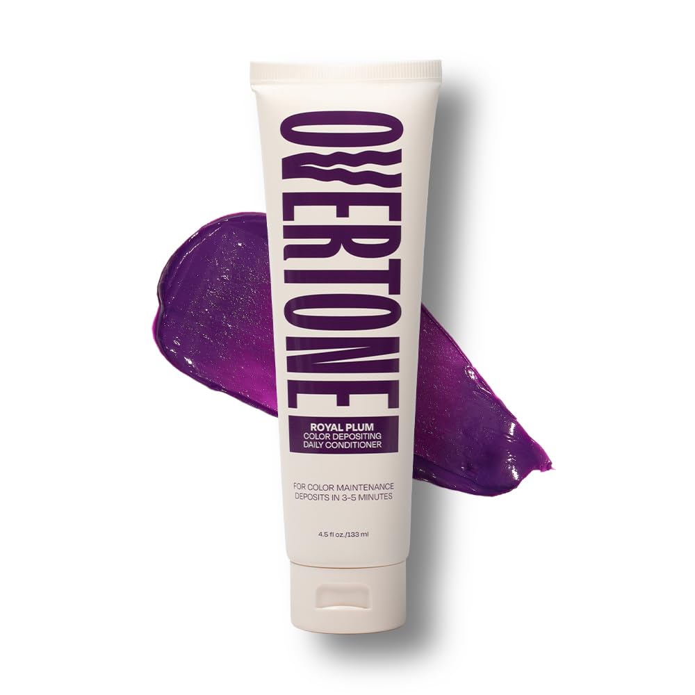 oVertone Royal Plum Color Depositing Conditioner front view