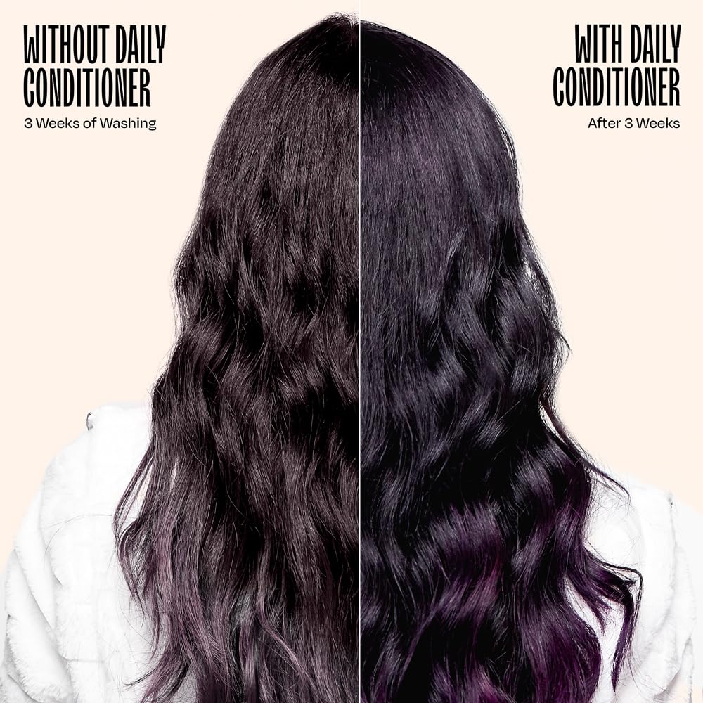 oVertone Royal Plum Conditioner application on hair