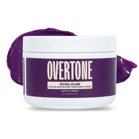 oVertone Royal Plum Hair Mask front view with packaging