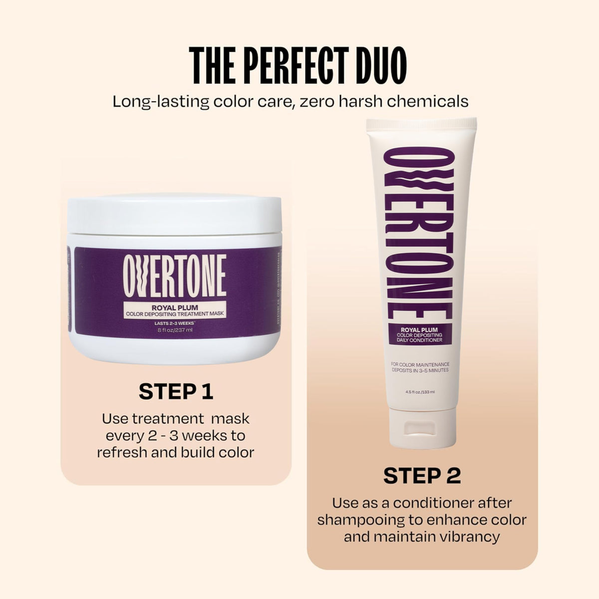 oVertone Royal Plum Hair Mask texture close-up
