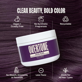 oVertone Royal Plum Hair Mask with natural ingredients