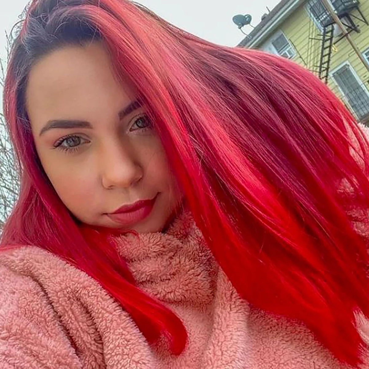 oVertone Ruby Red Color Depositing Daily Conditioner with coconut oil and shea butter