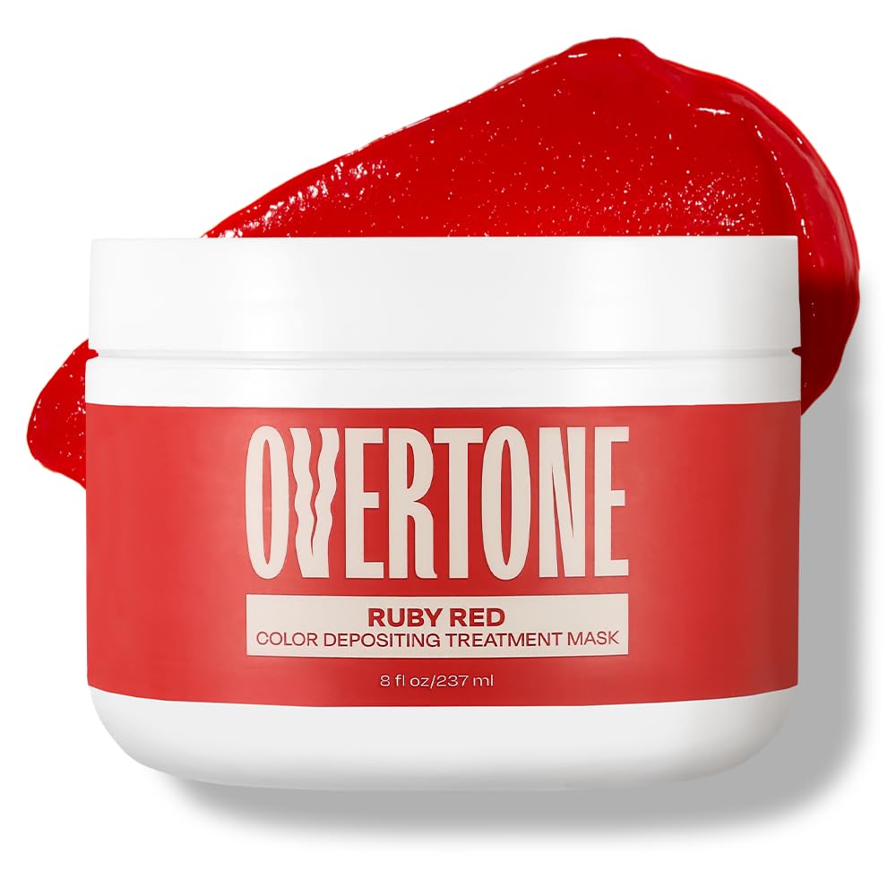 oVertone Ruby Red Color Depositing Hair Mask front view