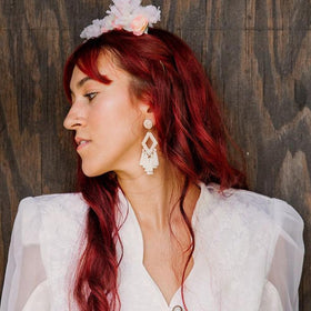 oVertone Ruby Red Hair Mask with hair care accessories