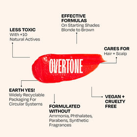 oVertone Scarlet Red conditioner in use