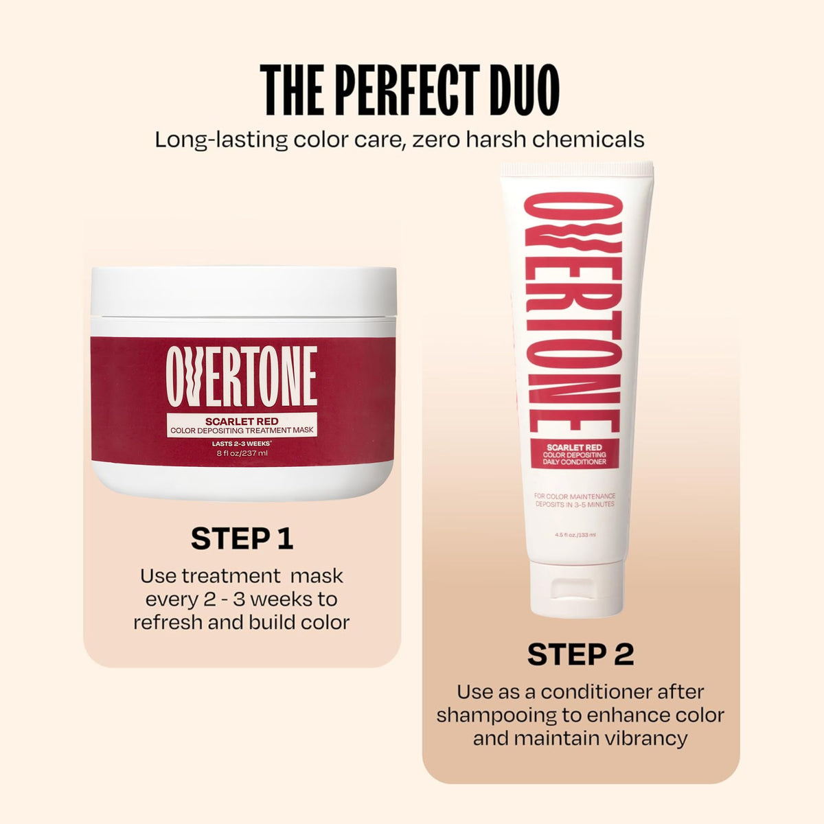 oVertone Scarlet Red Hair Mask texture close-up