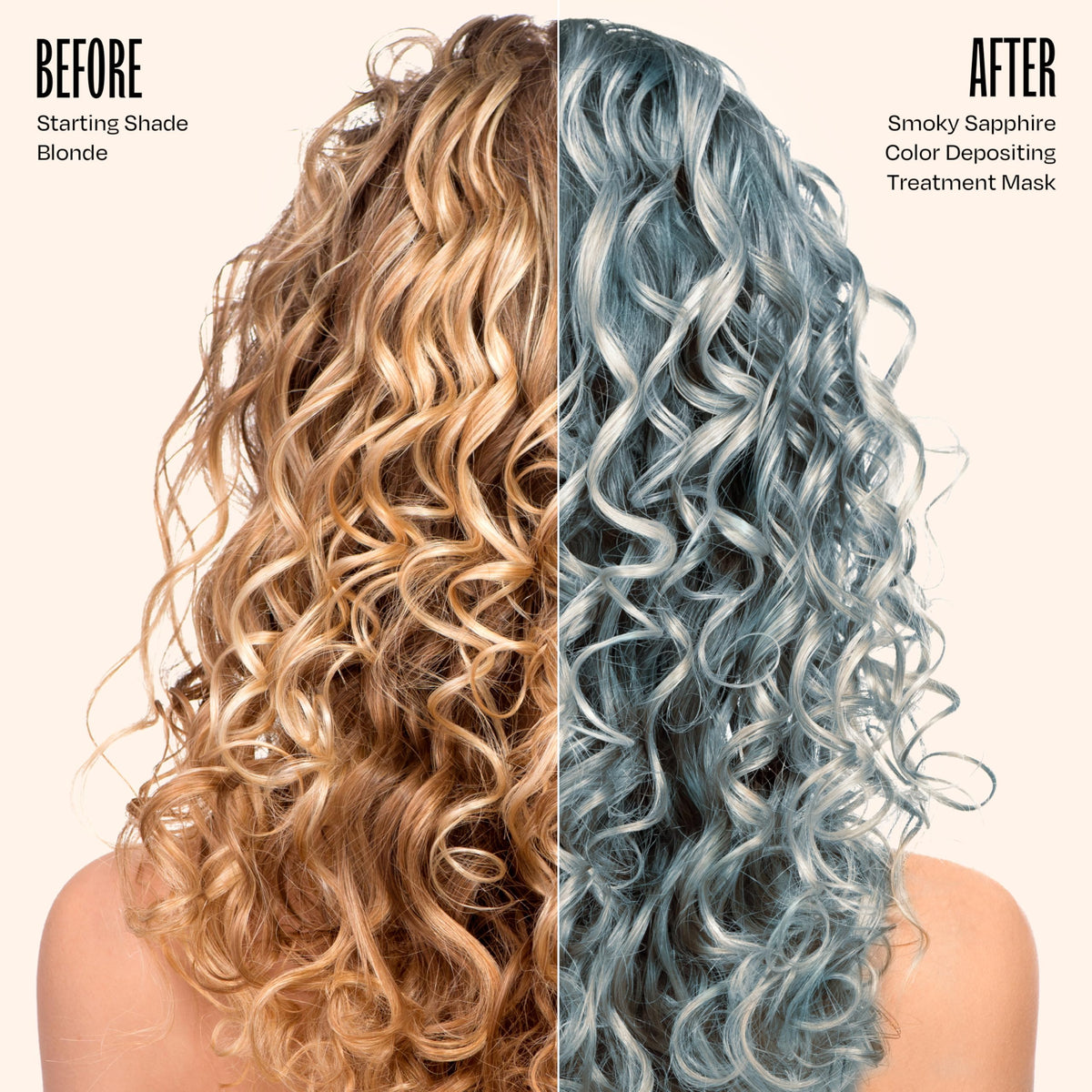 oVertone Smoky Sapphire Hair Mask application on hair