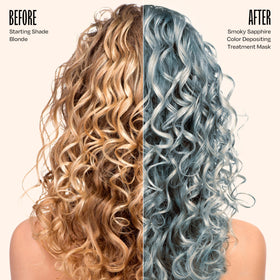 oVertone Smoky Sapphire Hair Mask application on hair