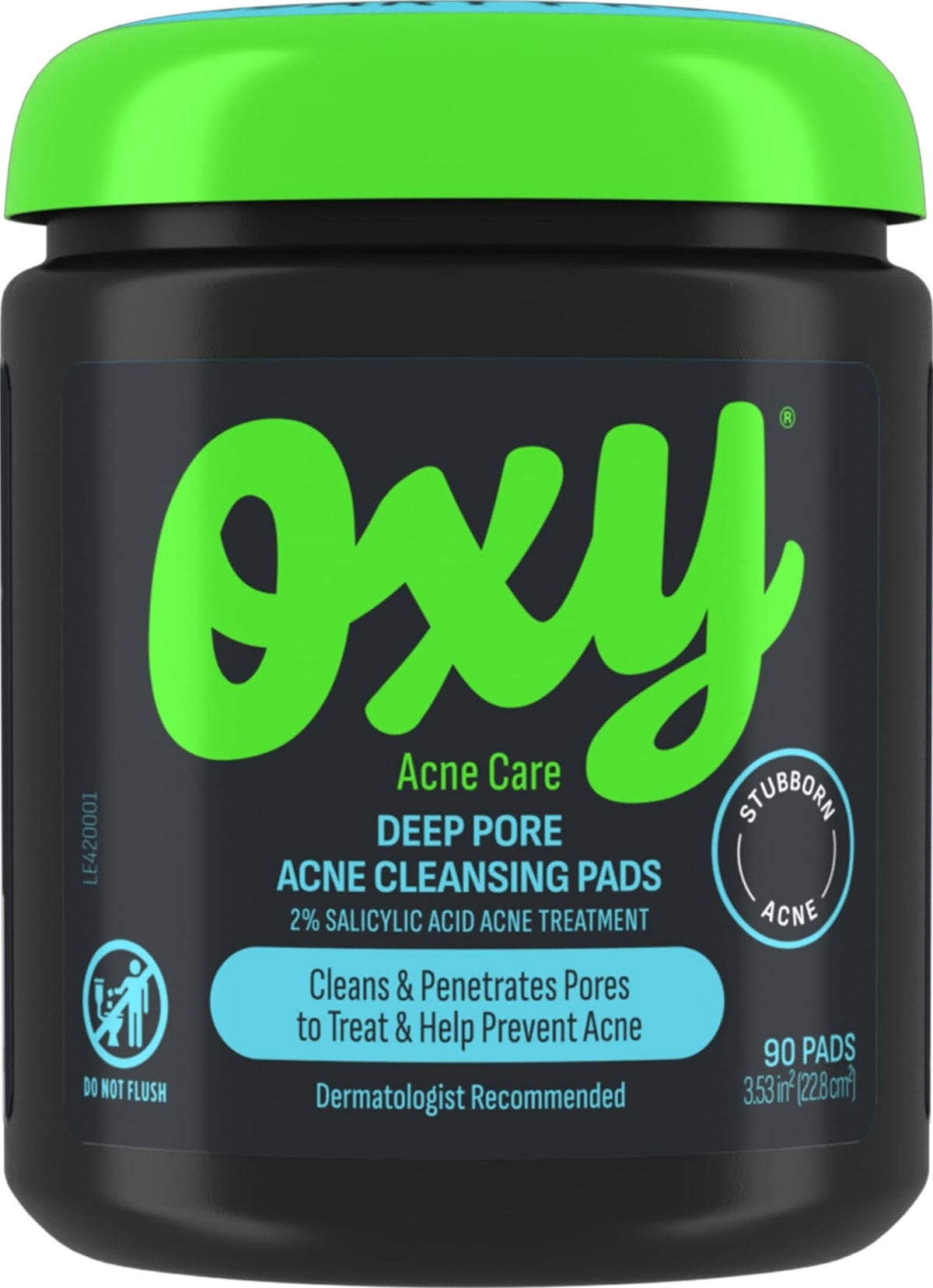 Oxy Deep Pore Acne Cleansing Pads front view, 90 pads