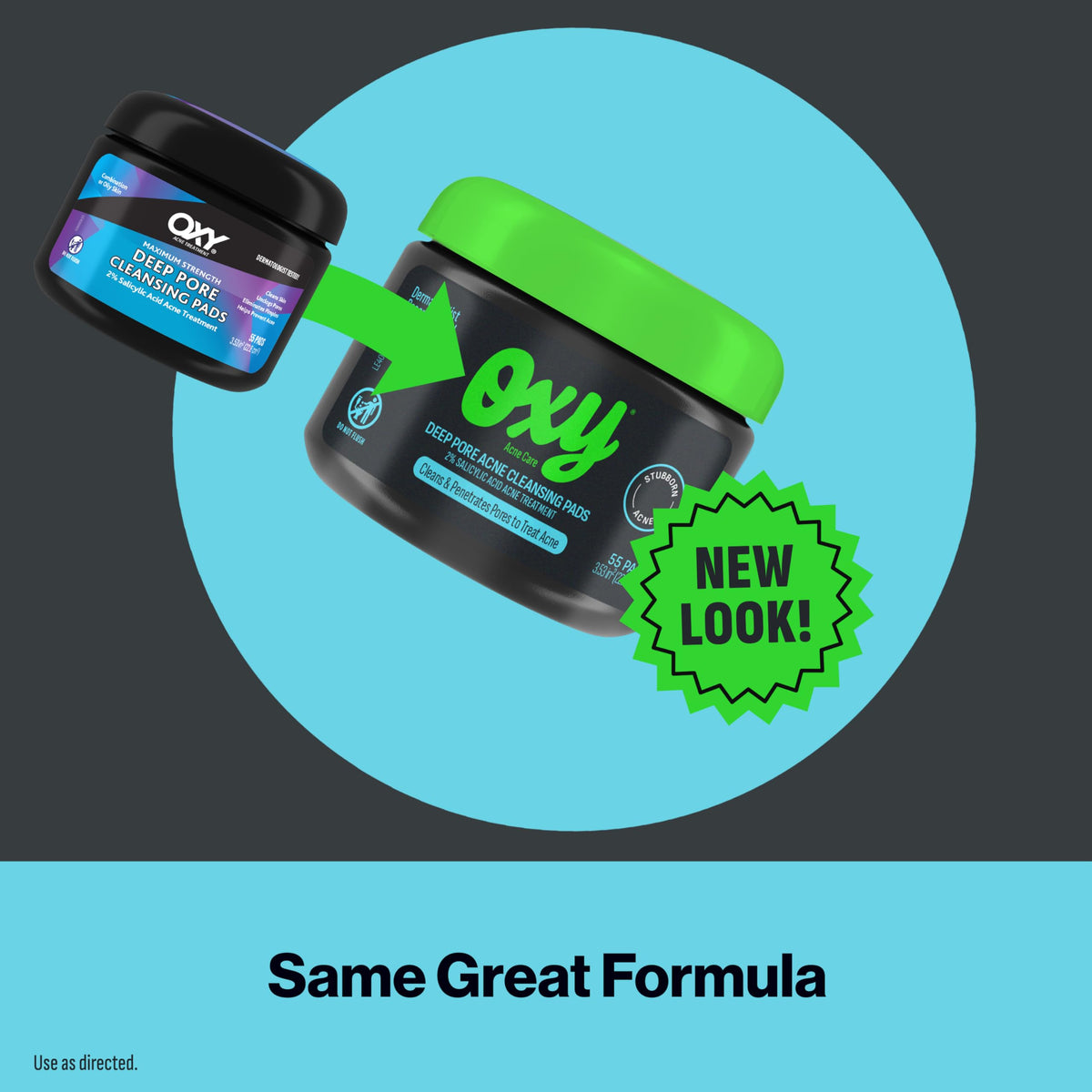 Oxy Deep Pore Acne Cleansing Pads in hand for on-the-go use