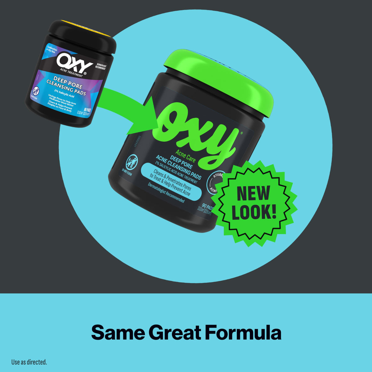 Oxy Deep Pore Acne Cleansing Pads on bathroom counter