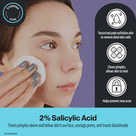 Oxy Deep Pore Acne Cleansing Pads showing dual-sided texture
