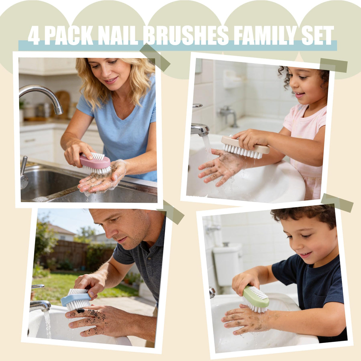 OYEWALLS Nail Brush Set in a toolbox for cleaning