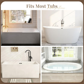 Ozyalo Bath Pillow displayed with relaxing bath accessories