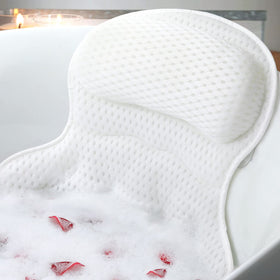 Ozyalo Bath Pillow for Tub front view with ergonomic design