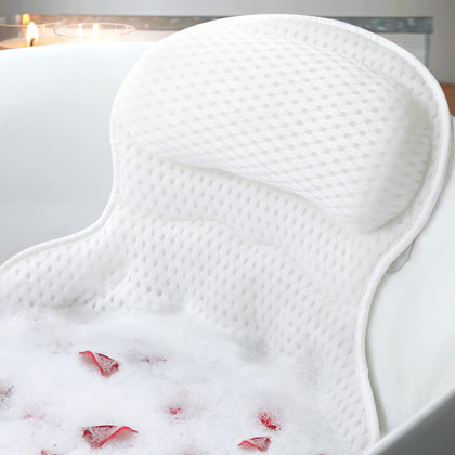 Ozyalo Bath Pillow for Tub front view with ergonomic design