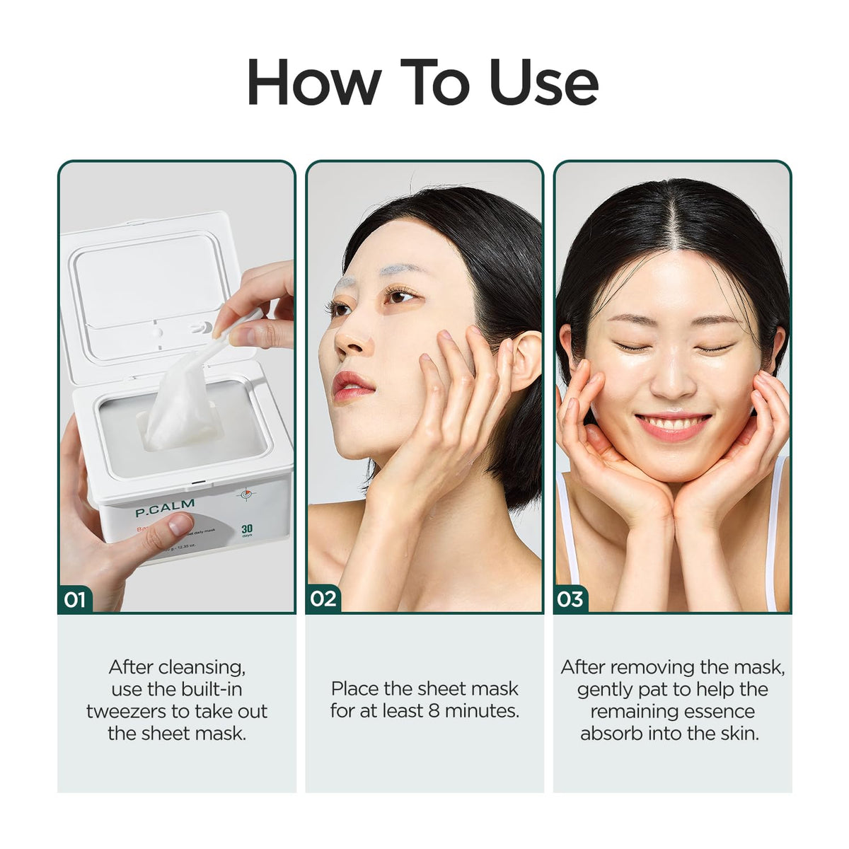 P.CALM Barrier Cycle Daily Sheet Mask with soothing ingredients