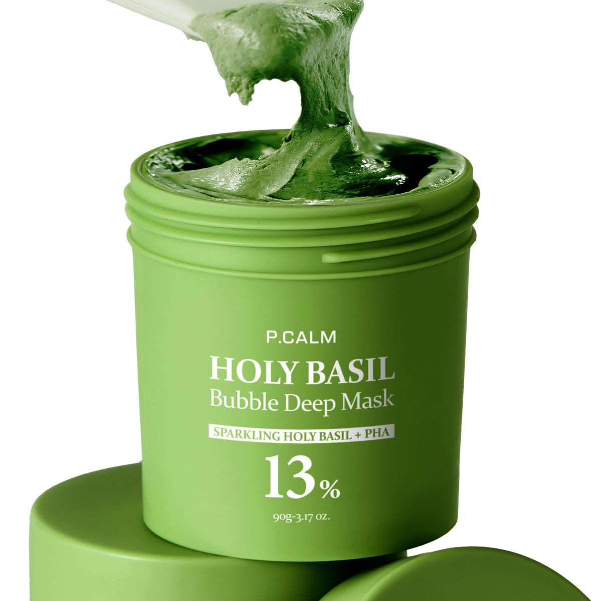 P.CALM Holy Basil Bubble Deep Mask 90g front view