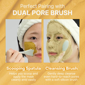 P.CALM Turmeric Bubble Deep Mask 90g product details on table