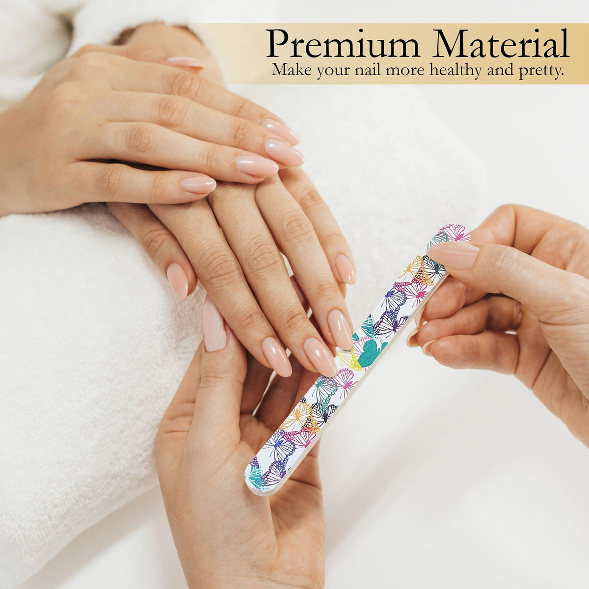 P2P Nails Colorful Nail File Strips showing washability feature
