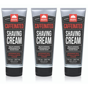 Pacific Shaving Company Caffeinated Shaving Cream 3 Pack front view