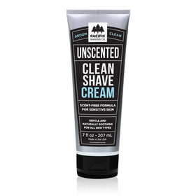 Pacific Shaving Company Clean Men's Sensitive Shaving Cream 7 Oz front view