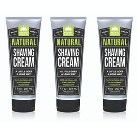 Pacific Shaving Company Natural Men's Shaving Cream 3 pack front view