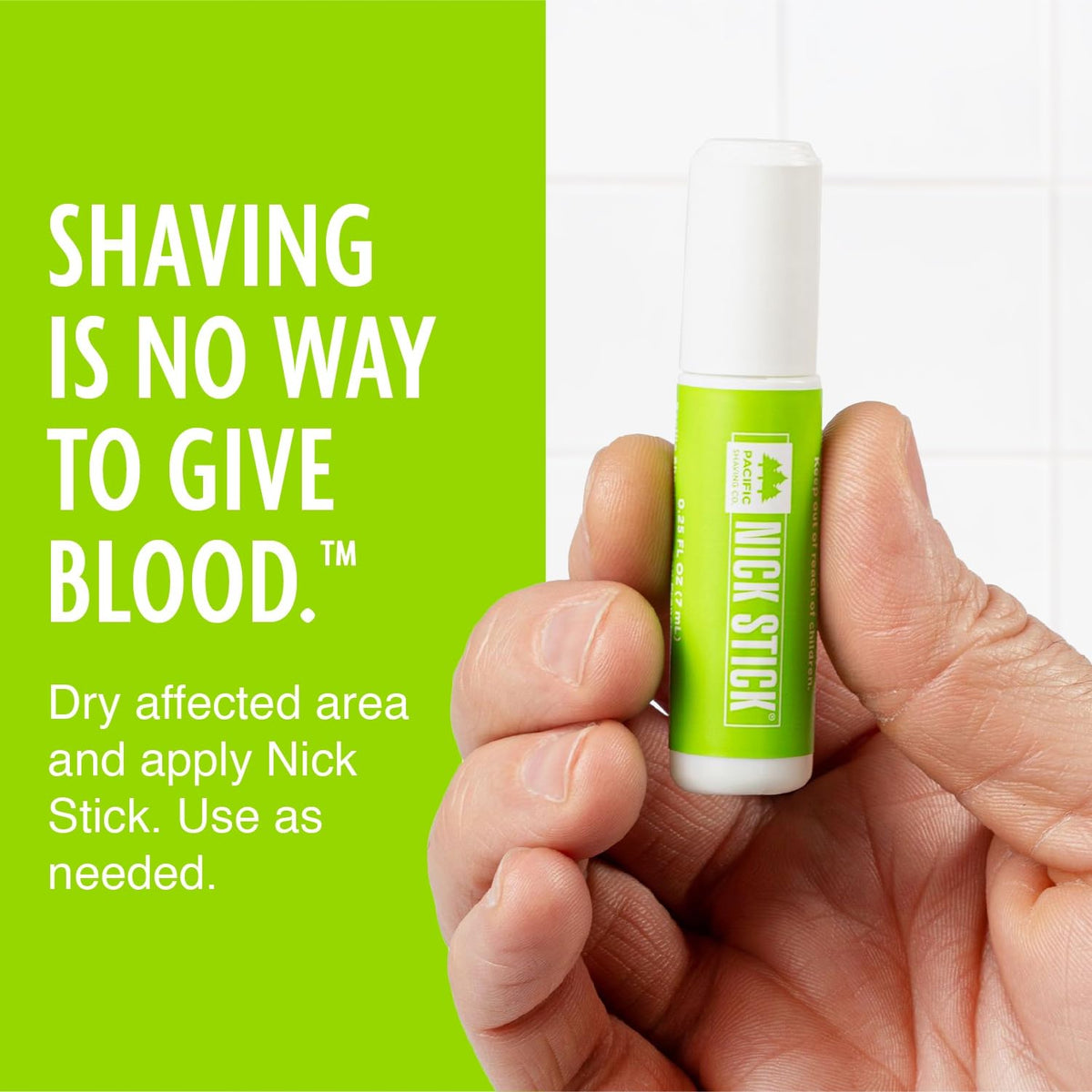 Pacific Shaving Company Nick Stick in a bathroom setting