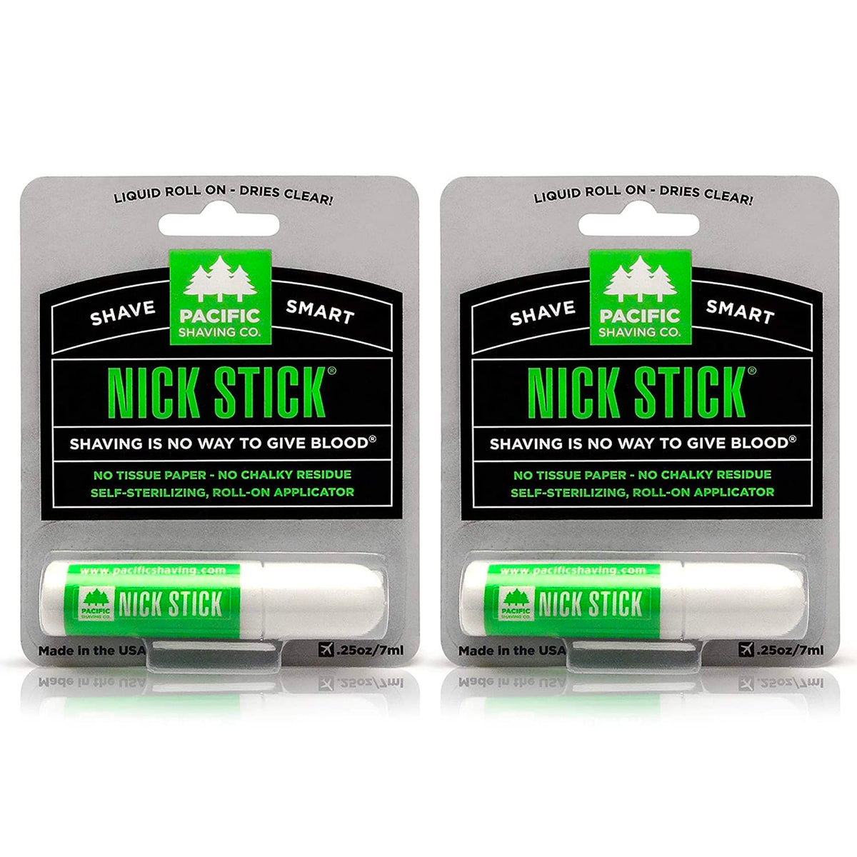 Pacific Shaving Company Styptic Nick Stick 2-Pack front view