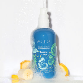 Pacifica Banana Cream Beachy Texture Foam Shampoo front view
