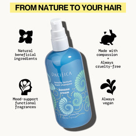 Pacifica Banana Cream Beachy Texture Foam Shampoo with foam texture