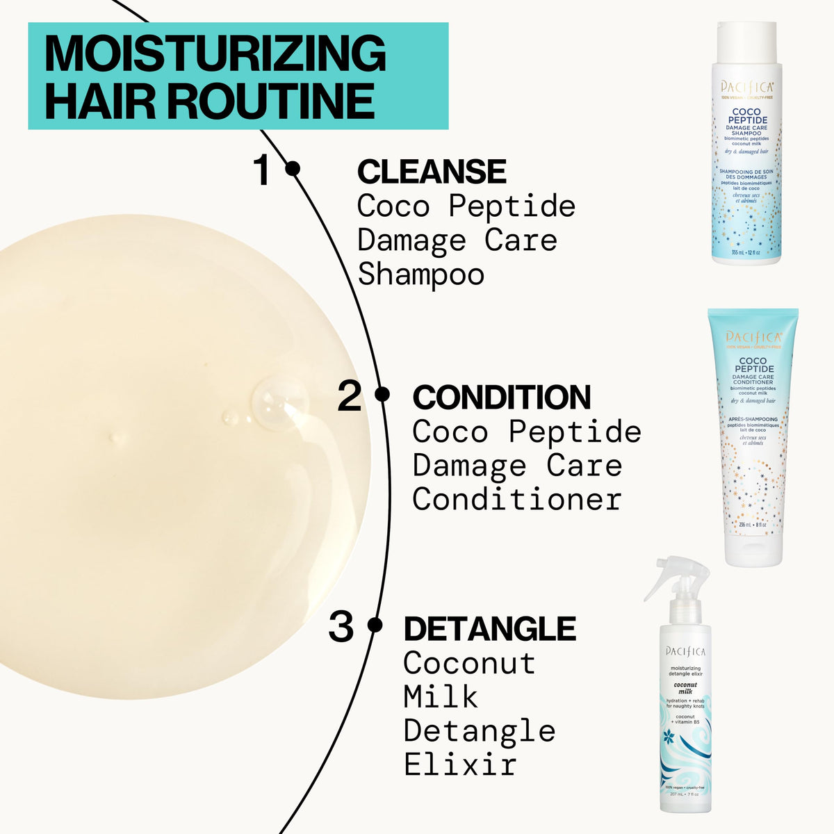 Pacifica Coco Peptide Damage Care Conditioner texture close-up