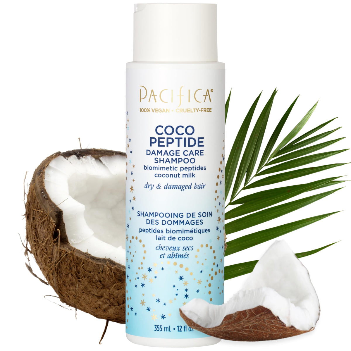 Pacifica Coco Peptide Damage Care Shampoo front view 422g