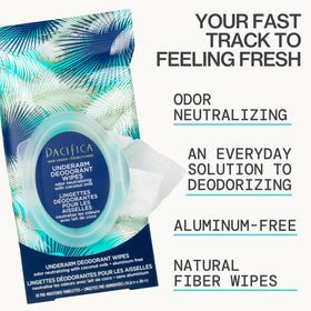 Pacifica Coconut Milk Deodorant Wipes in a gym bag