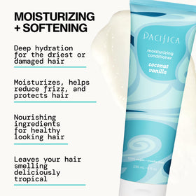 Pacifica Coconut Vanilla Conditioner side view showing packaging details