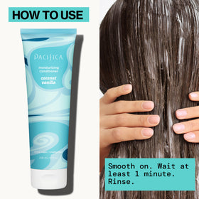 Pacifica Coconut Vanilla Conditioner with tropical plants