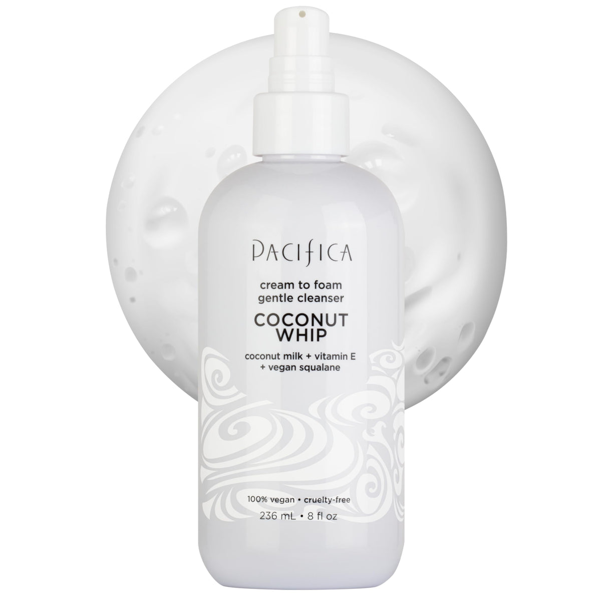Pacifica Coconut Whip Cream-to-Foam Face Wash 8oz front view