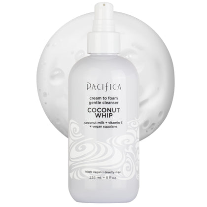 Pacifica Coconut Whip Cream-to-Foam Face Wash 8oz front view